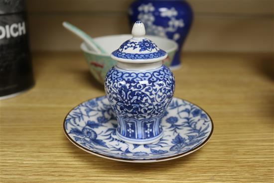 A collection of Chinese blue and white ceramics